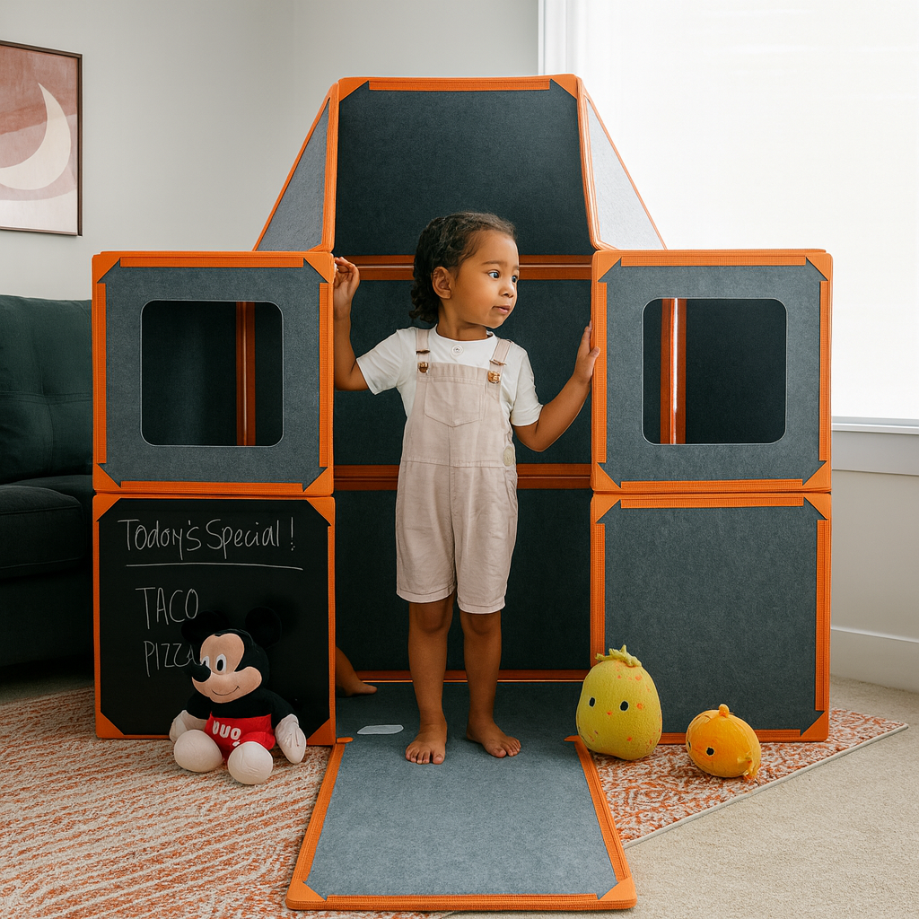 Starscapekids®️ Magnetisches Spielhaus für Kinder ab 4 Jahren – Individuell gestaltbare Burgen, Ausgabe 2025